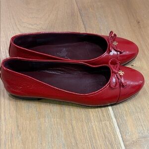 Tory Burch Red patent flats